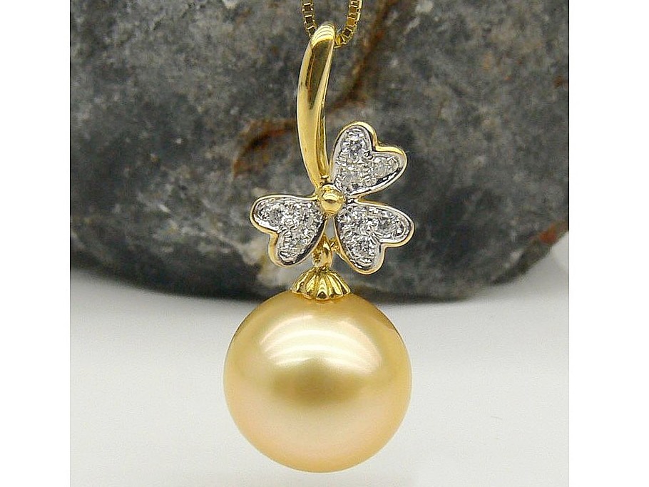 Christy South Sea Pearl and Diamond Pendant