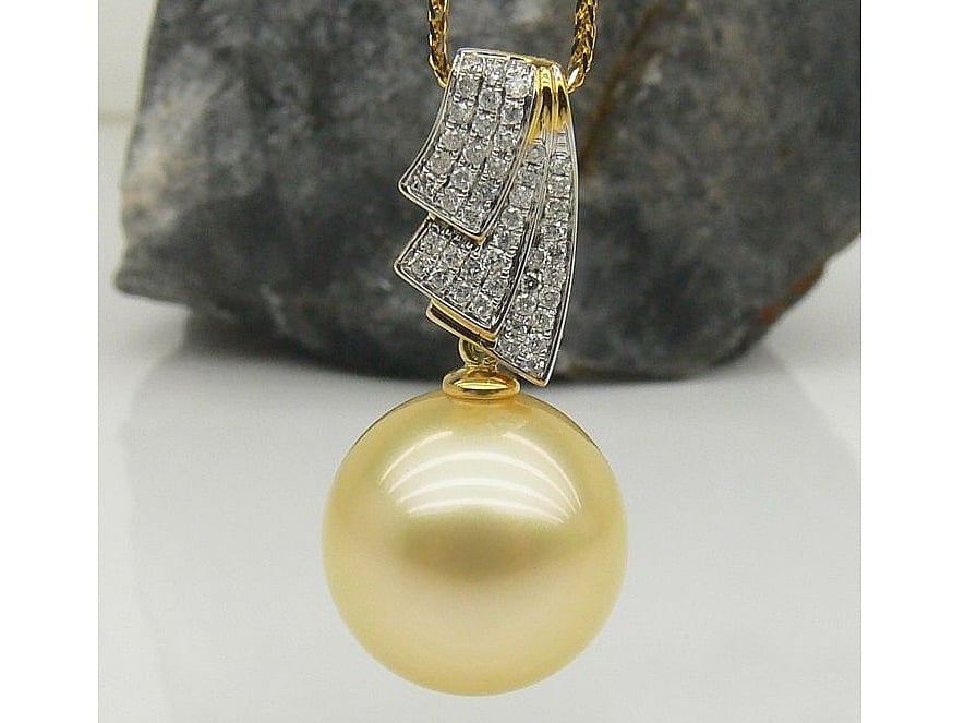 Daphne South Sea Pearl and Diamond Pendant