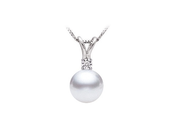 Hardy Japanese Akoya Pearl Pendant 14K Gold