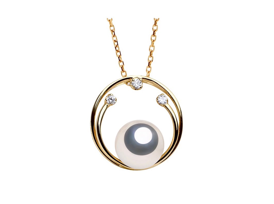 Akoya Pearl and Diamond Pendant