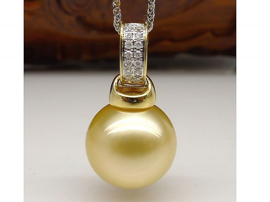 Judy South Sea Pearl and Diamond Pendant