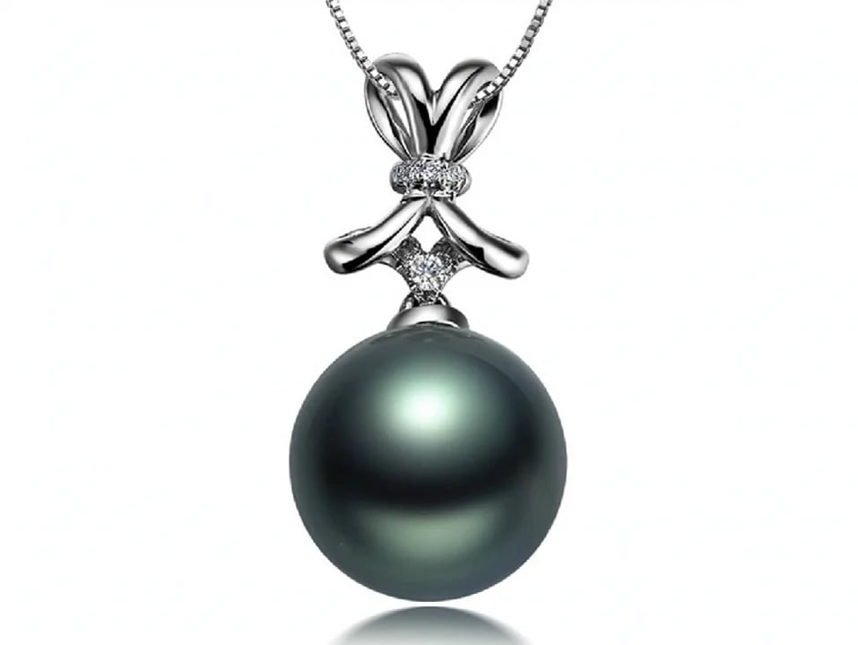 Julian Tahitian Pearl and Diamond Pendant