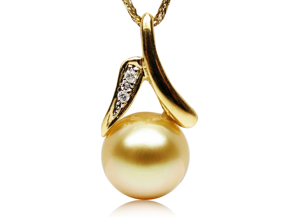 South Sea Pearl and Diamond Pendants