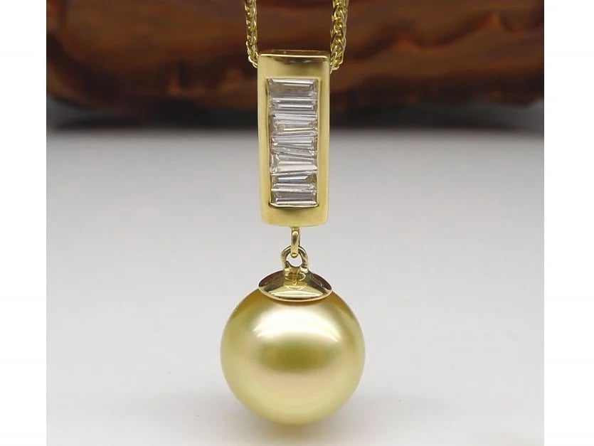 Angelia South Sea Pearl and Diamond Pendant