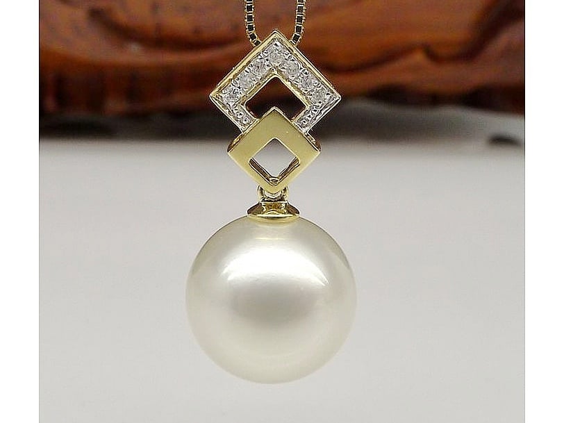 Serena South Sea Pearl and Diamond Pendants