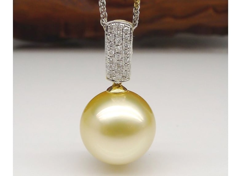 Nicole South Sea Pearl and Diamond Pendant