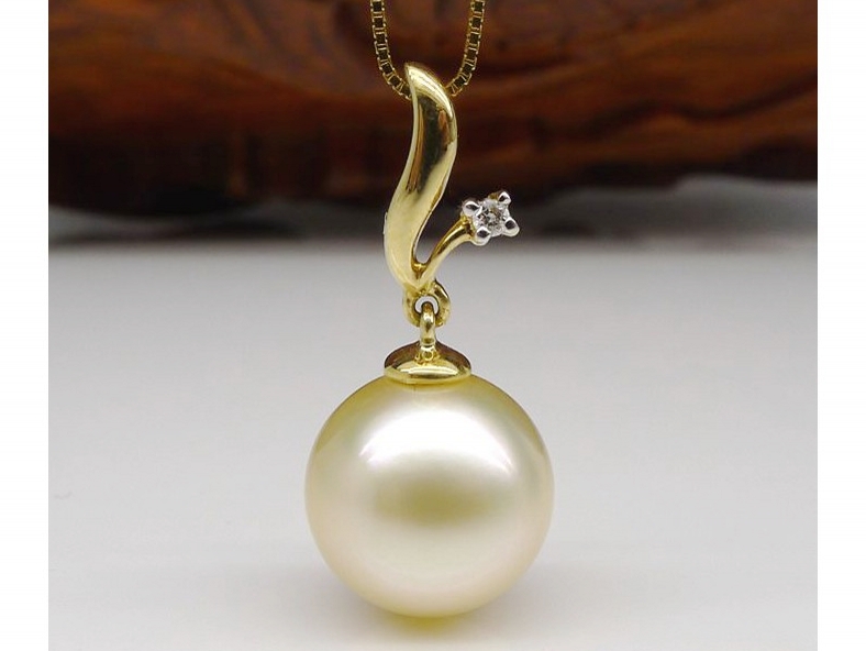 Angela South Sea Pearl and Diamond Pendant