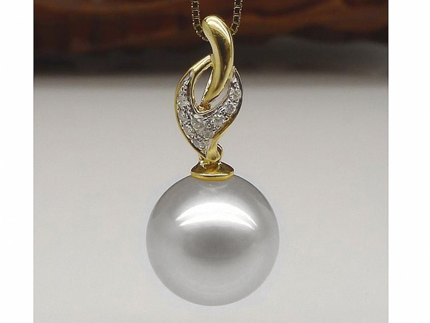 Karen South Sea Pearl and Diamond Pendant