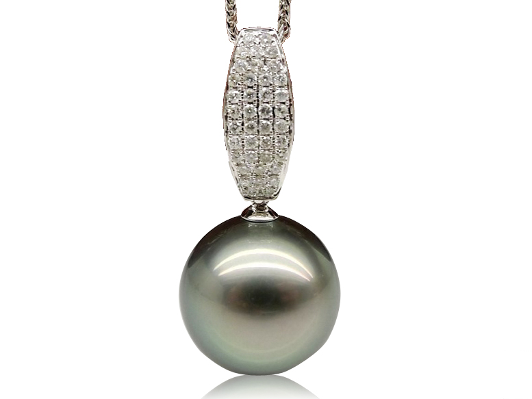 Suzanna Tahitian Pearl and Diamond Pendant