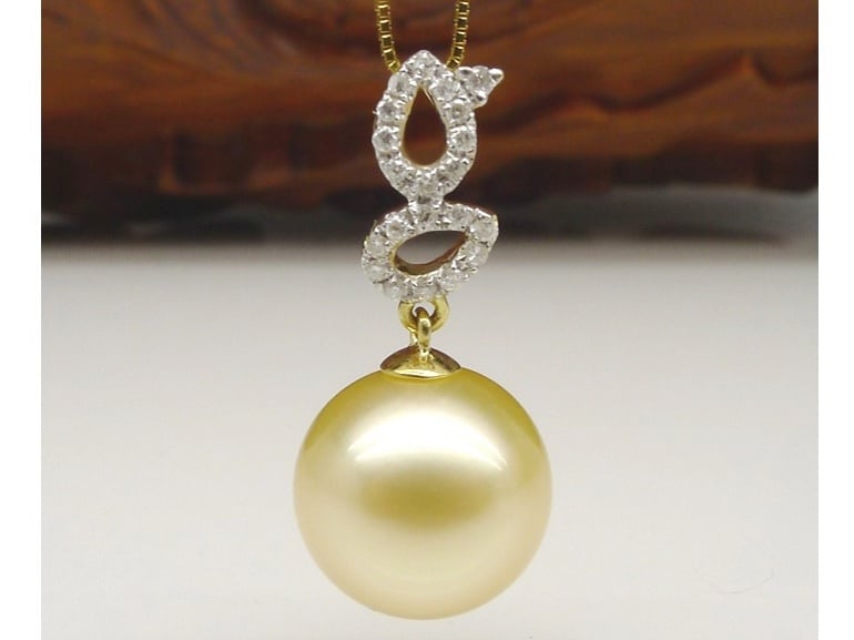 Teresa South Sea Pearl and Diamond Pendant