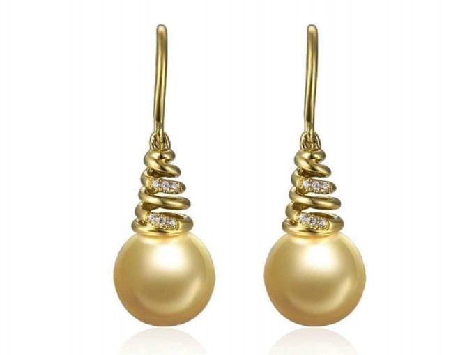 Francette South Sea Pearl and Diamond Earrings