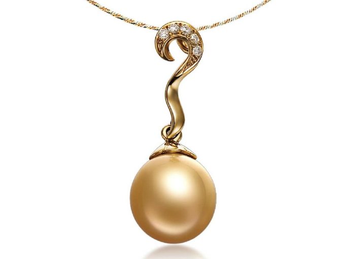 Harriet South Sea Pearl and Diamond Pendant