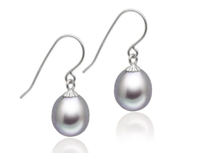 Lavender Drop Freshwater Pearl Dangle Earrings