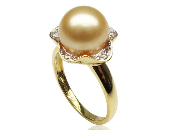 Estelle South Sea Pearl and Diamond Ring