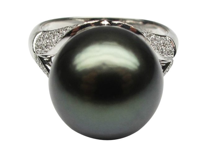 Delia Tahitian Pearl Ring 14K & 18K Gold