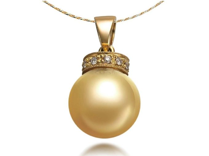 Colin South Sea Pearl and Diamond Pendant