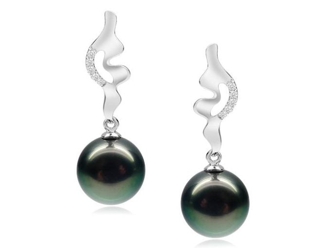 Tahitian Pearl Diamond Arlette Earrings