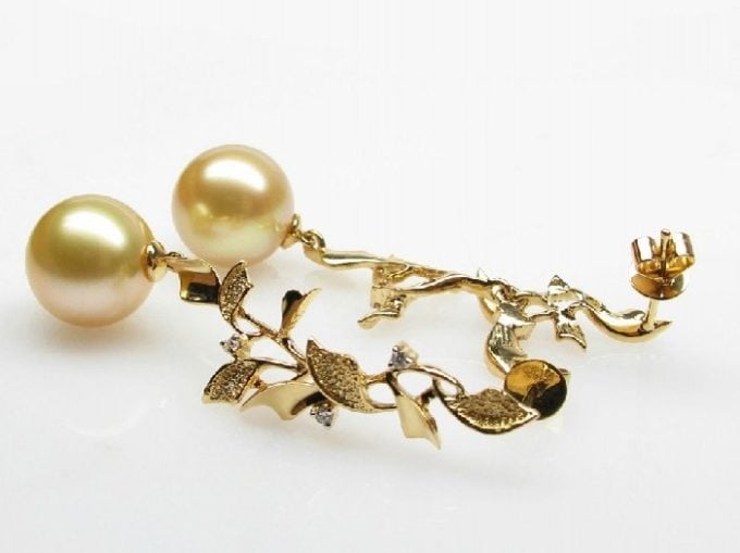 Marylise South Sea Pearl and Diamond Earrings