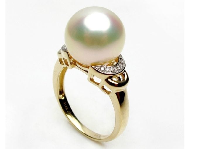 Amedee South Sea Pearl and Diamond Ring