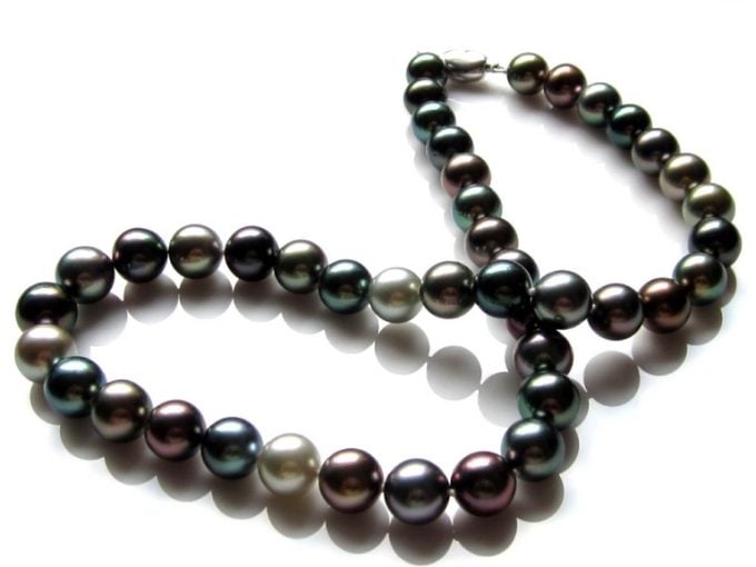 9-11 mm Multicolor Tahitian Pearl Necklace AAA