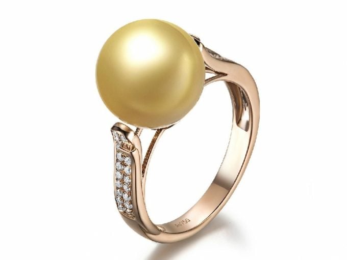 Oriane South Sea Pearl and Diamond Ring