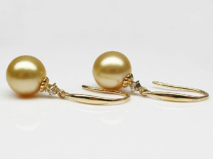 South Sea Pearl and Diamond Maddie Earrings 18K Gold