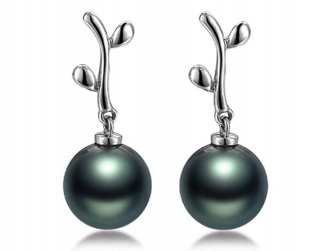 Hilda Tahitian Pearl Earrings 14K & 18K Gold