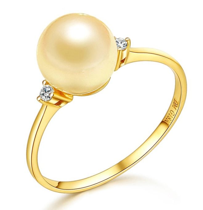Japanese Akoya Pearl and Diamond Treasure Ring