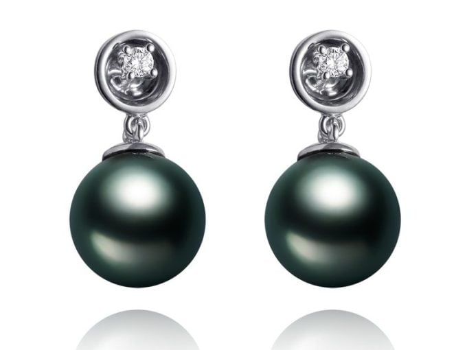Pablo Tahitian Pearl and Diamond Earrings