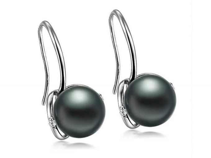Leo Tahitian Pearl and Diamond Earrings