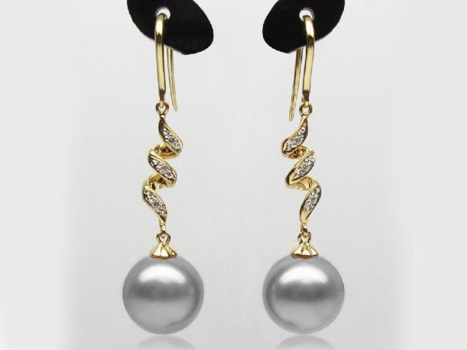 South Sea Pearl and Diamond Averi Earrings