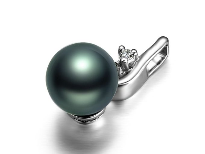 Conrad Tahitian Pearl and Diamond Pendant