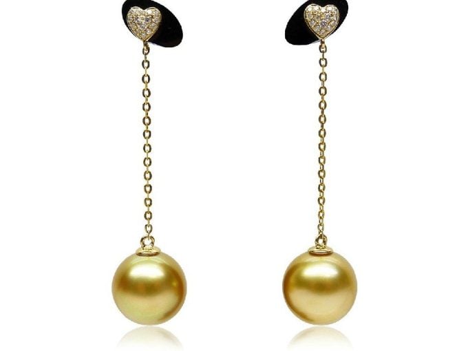 South Sea Pearl and Diamond Tinsley Earrings
