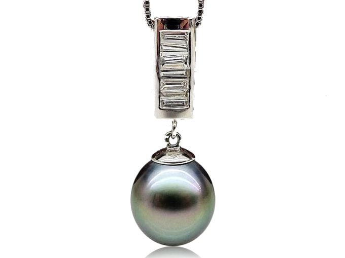 Horace Tahitian Pearl and Diamond Pendant
