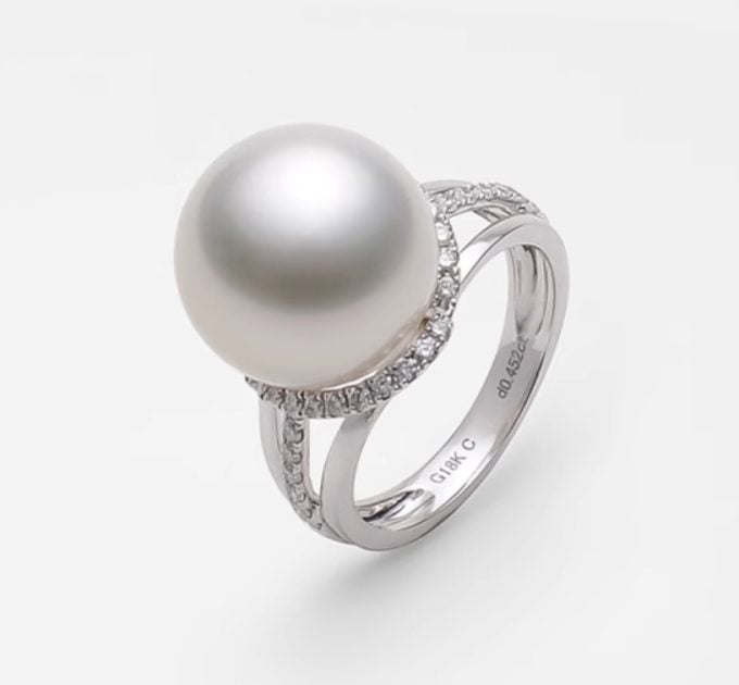 South Sea Pearl and Diamond Bailey Ring