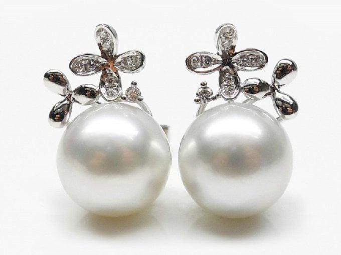 South Sea Pearl and Diamond Amaris Earrings