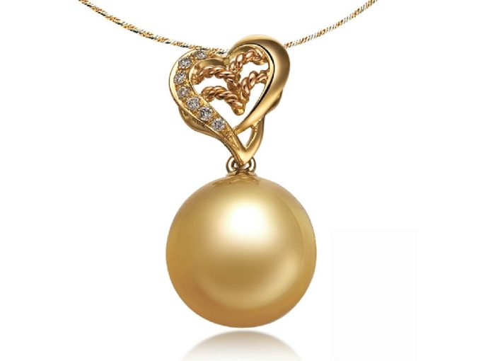Donahue South Sea Pearl and Diamond Pendant