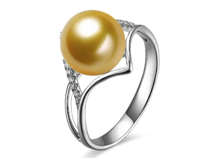Nadina South Sea Pearl and Diamond Ring