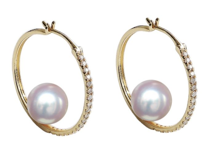South Sea Pearl and Diamond Elsa Earrings