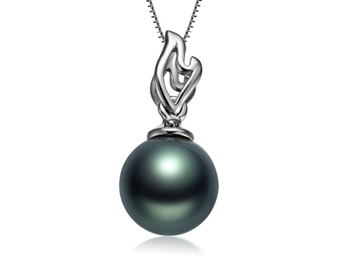14K Gold Miraculous Black Tahitian Pearl Pendant
