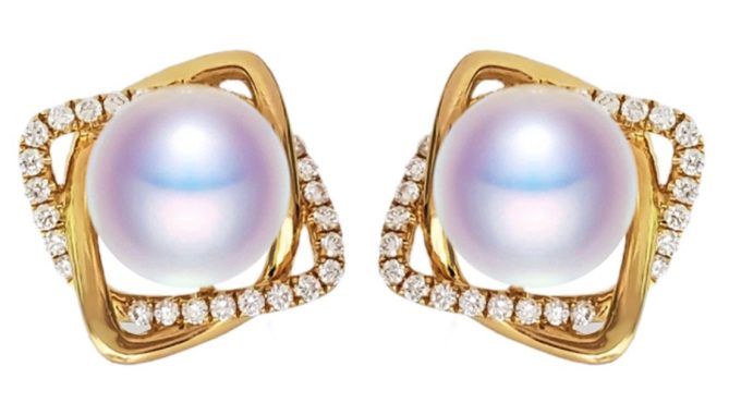 18K Gold South Sea Pearl and Diamond Alaiya Earring