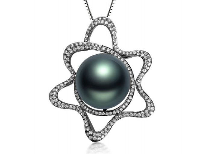 Darcy Tahitian Pearl and Diamond Pendant