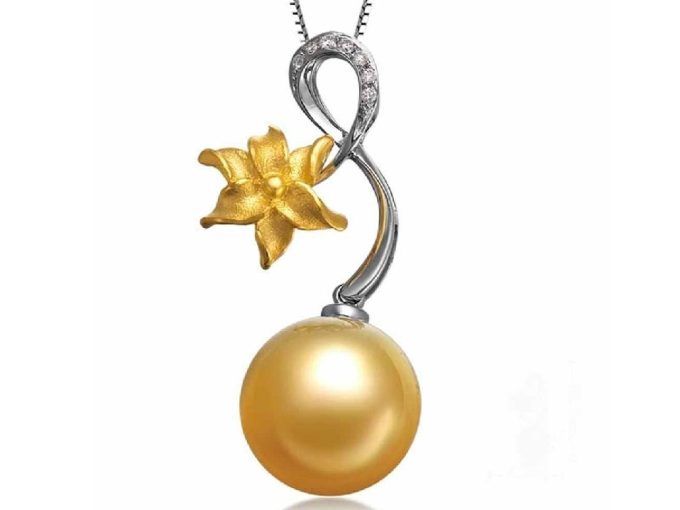 Hilaire South Sea Pearl and Diamond Pendants