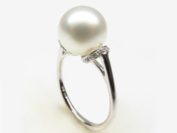 Oprah South Sea Pearl and Diamond Ring