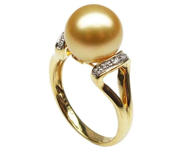 Emilienne South Sea Pearl and Diamond Rings