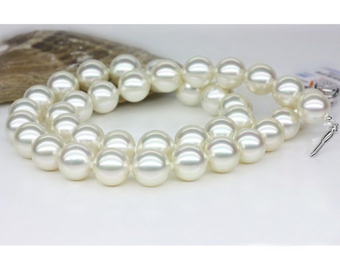 10-12 mm White South Sea Pearl Necklace AAA