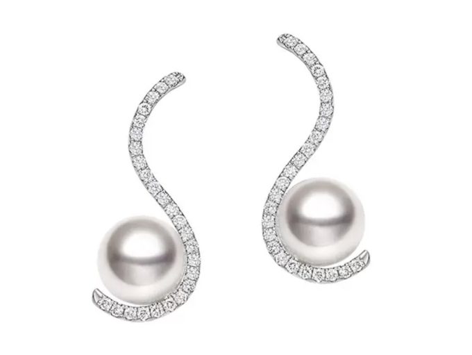 South Sea Pearl and Diamond Katelyn Earrings