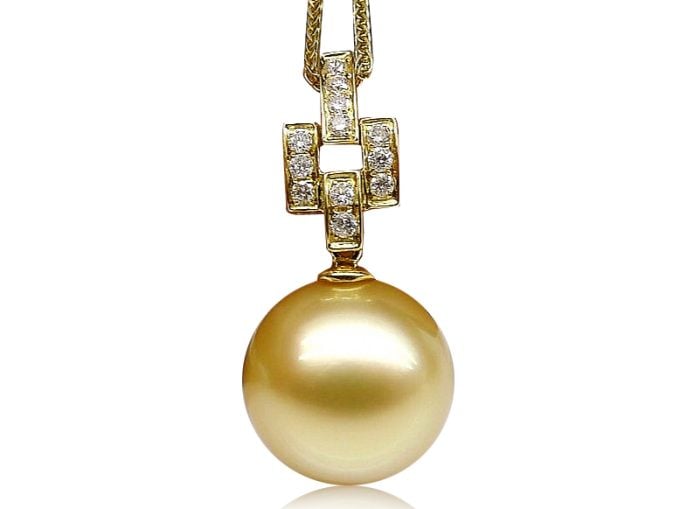 Jennifer South Sea Pearl and Diamond Pendant
