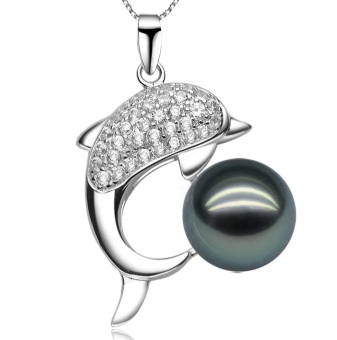 Elijah Tahitian Pearl and Diamond Pendant