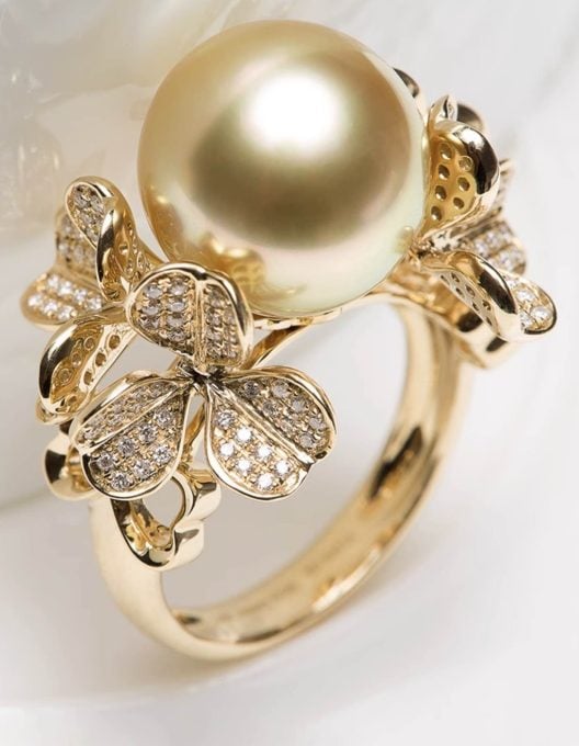 South Sea Pearl and Diamond Zara Ring